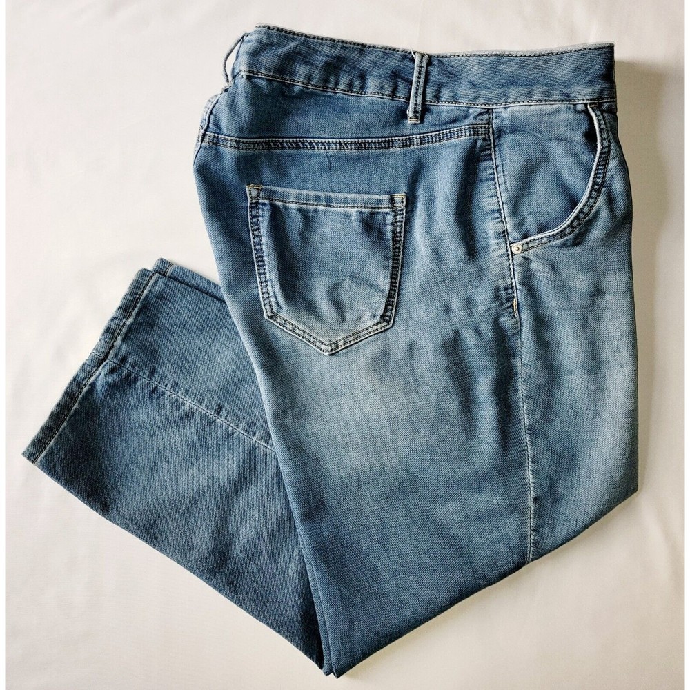 Lane Bryant Stretch Capri  Women 16 Cropped Ankle Denim Blue Jeans Medium Wash